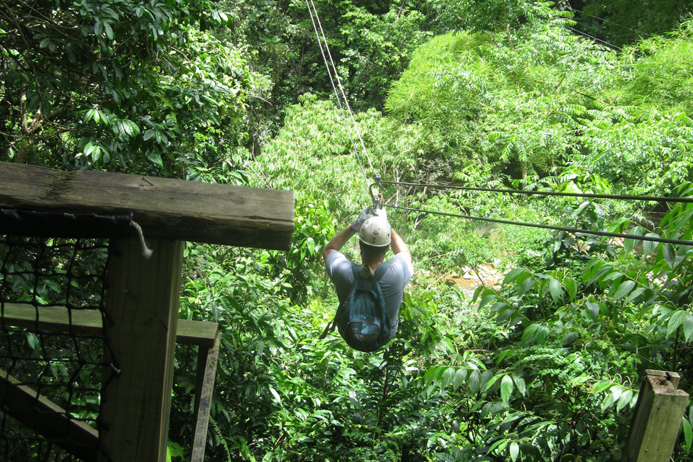 ziplining